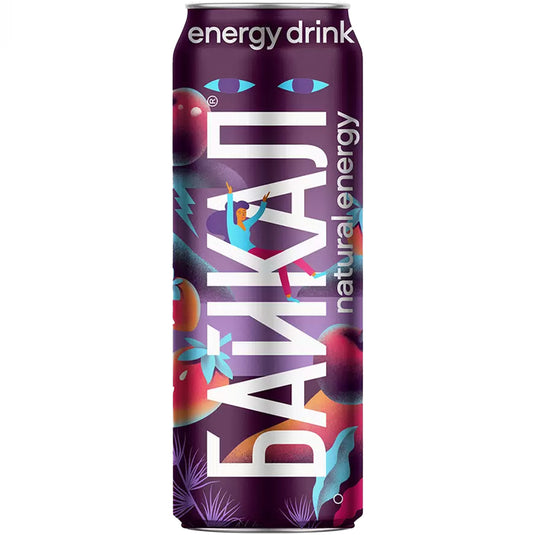 Energy drink Chernogolovka Baykal wild strawberry and cherry 450 ml