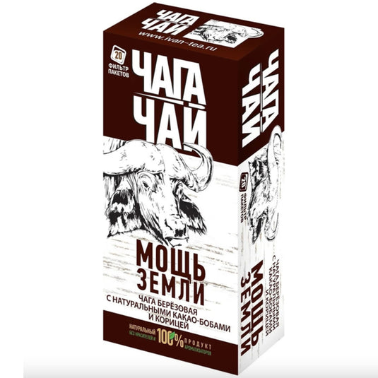 Chaga Tea Cocoa Beans & Cinnamon, Power of the Earth, 20 tea bags*1.5g