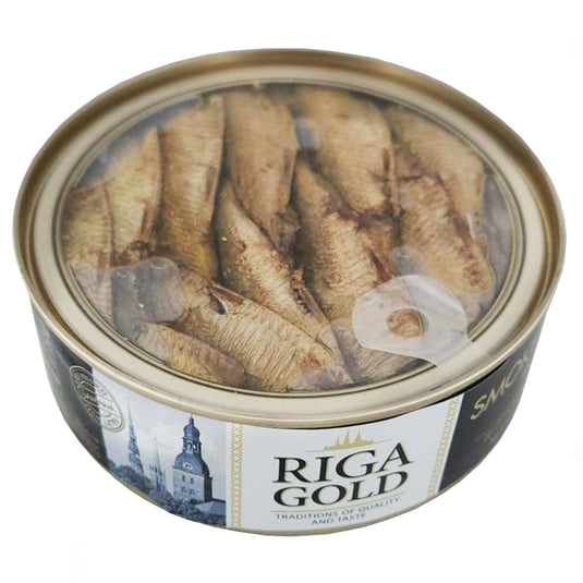 Smoked Sprats in Oil, Riga Gold, 240g/ 8.47oz