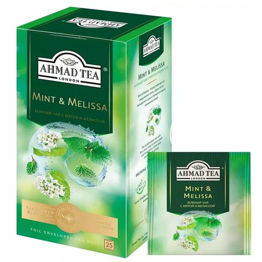 Green Tea With Mint & Lemon Balm, Ahmad Tea, 25 Tea Bags (1.41 oz)