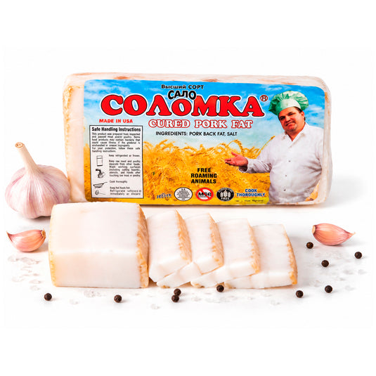 Salted Pork Fat, Solomka, 13.4oz / 380g