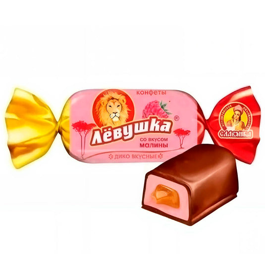 Chocolate Candies with Raspberry Flavor “Levushka”, Slavyanka, 226 g / 7.97 oz