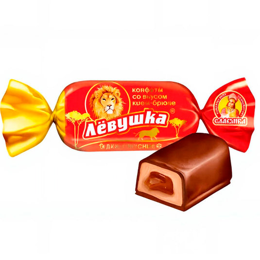 Chocolate Candies With Crème Brûlée Flavor “Levushka”, Slavyanka, 226g / 7.97oz