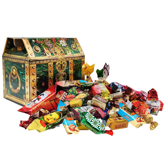 Russian Holiday Christmas Candy Gift Set "Malachite Casket", 1 kg