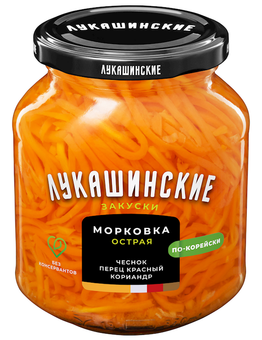 Zakuska Carrots "Lukashinskiye" Korean Style 340g