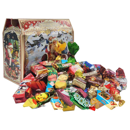 Russian Holiday Christmas Candy Gift Set "Snow Sleigh", 1 kg