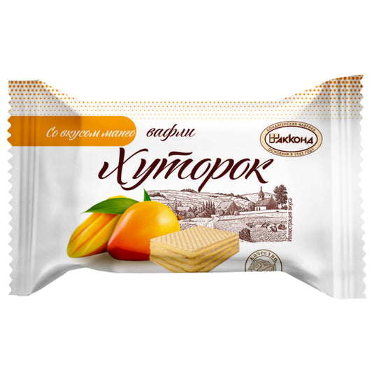 Mango Filled Wafer Candies “Khutorok”, Akkond, 7.97 oz / 226 g