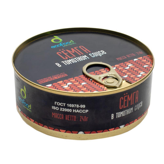 Natural Salmon w/ Tomato Sauce, Ecofood, 240g/ 0.53lb