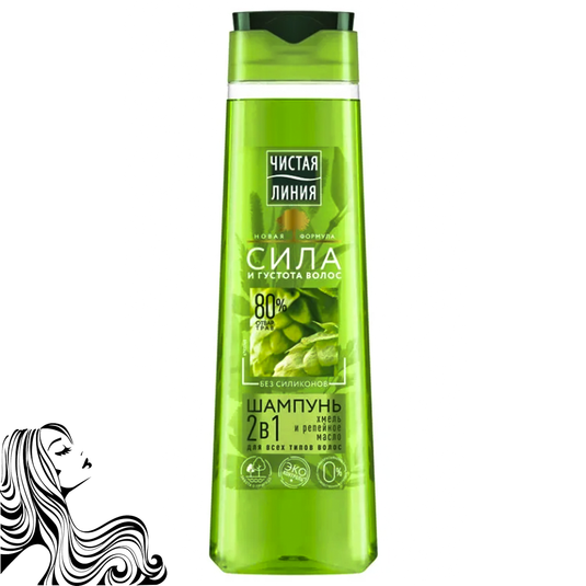 Shampoo-Balm 2in1 Hops & Burdock Oil, Pure Line, 400ml/ 13.53 oz