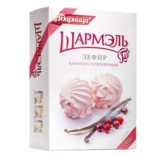 Marshmallow (Zefir) Charmelle Vanilla-Cranberry Taste, 255 g