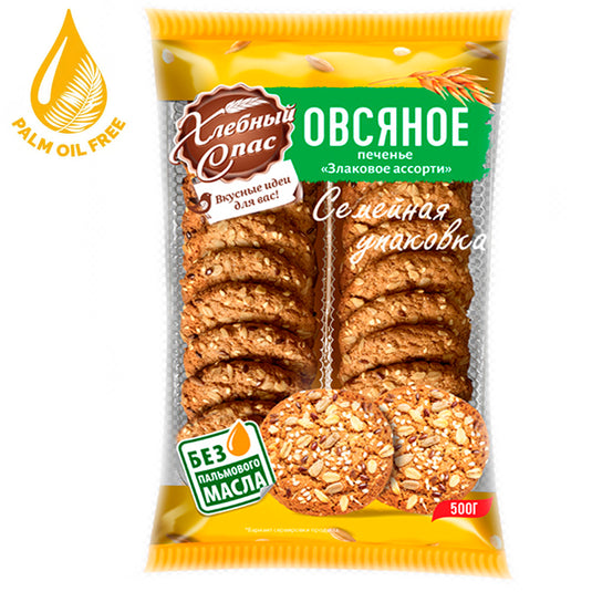 Oatmeal cookies Hlebny Spas mixed grains 500 g