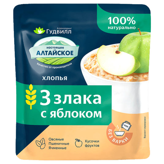 Instant Flakes 3 Cereal with Apple, 40g