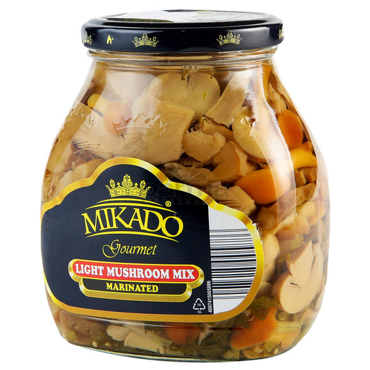 Marinated Light Mushroom Mix, Mikado, 580ml / 19.61oz