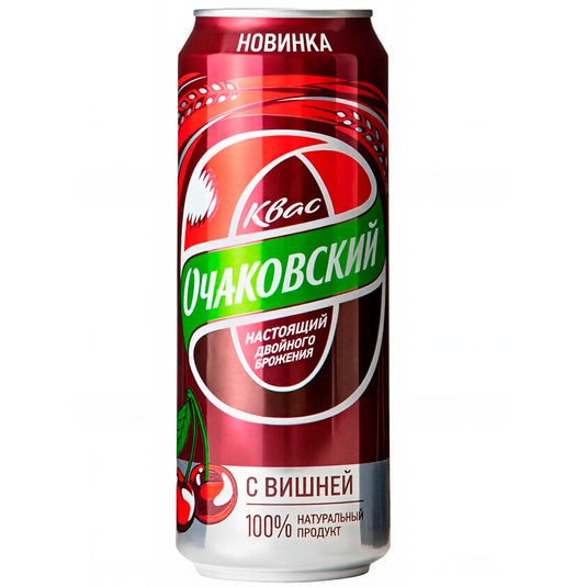 Cherry Double-Fermented Kvass, Ochakovsky, 450ml / 15.2 fl oz