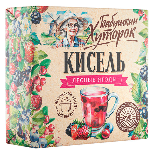 Forest Berry Kissel (Dry Brick), Babushkin Khutorok, 180g / 6.35 oz