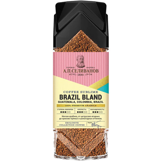 Freeze-Dried Instant Coffee "Brazil Bland", A. P. Selivanov, 190g / 6.7 oz