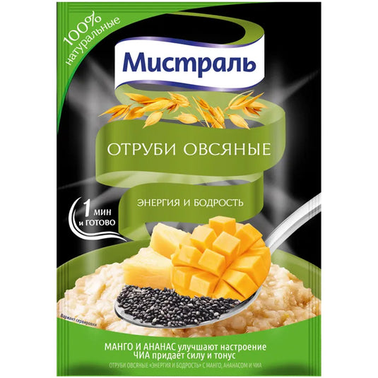 Oat Bran “Energy & Vitality” 1 Minute, Mistral, 30g / 1.06 oz