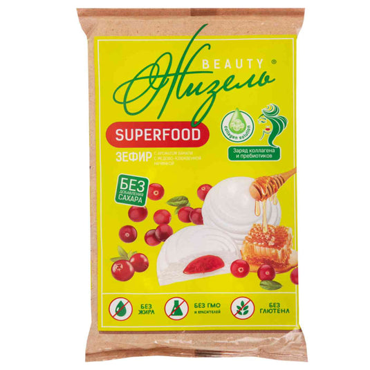 Sugar-Free Vanilla Marshmallow with Honey & Cranberry Filling “Giselle”, 135 g / 4.76 oz