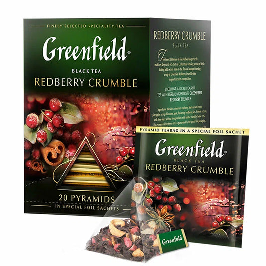 Redberry Crumble Black Tea, Greenfield, 20 Pyramids