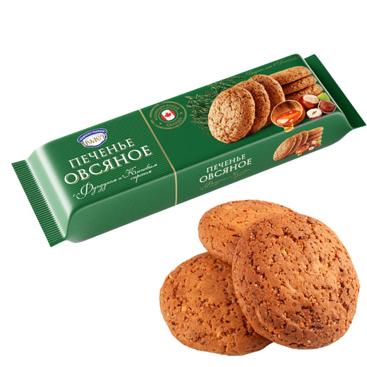 Oat Cookies with Hazelnuts & Maple Syrup, Polet, 180 g / 6.35 oz