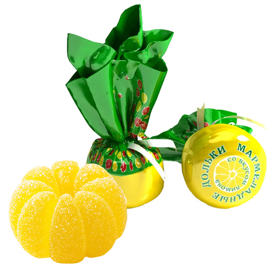 Jelly Candy “Lemon Slices”, LARGE BOX, Sladkaya Kompaniya, 1.2 kg / 2.65 lb