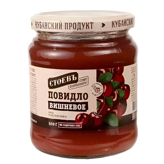 Sour Cherry Fruit Preserve (Cherry Butter), Stoev, 17.64 oz / 500 g
