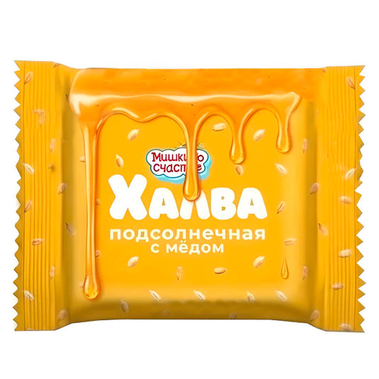 Sunflower Halva with Honey, Mishkino Schastye, 250g / 8.82oz