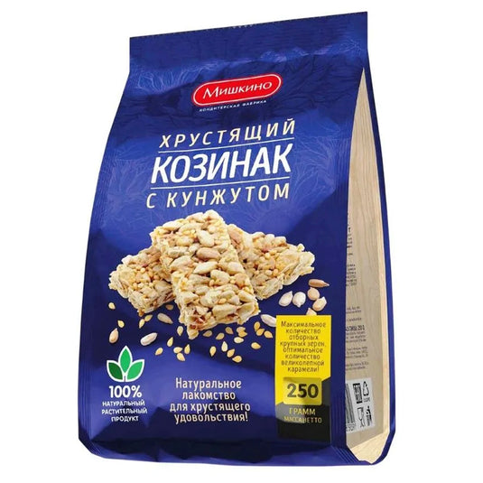 Crunchy Sesame Kozinaki, Mishkino, 250g / 8.82oz