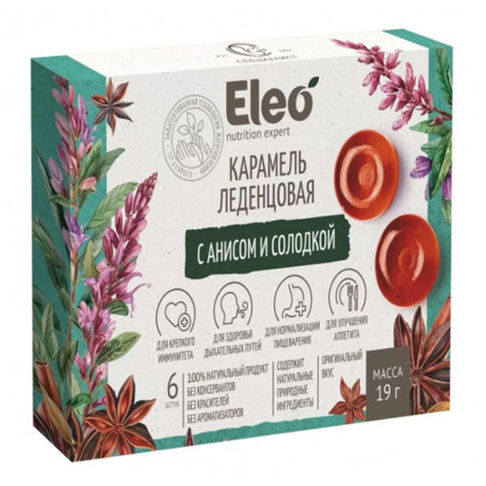 Anise & Licorice Hard Candy, ELEO, 19 g / 0.67 oz