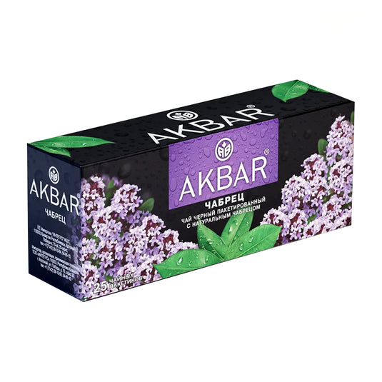 Black Tea with Thyme, Akbar, 25 Tea Bags