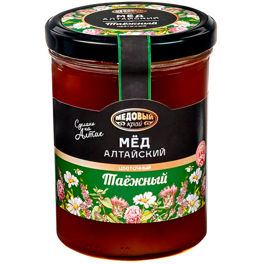 Altai Taiga Flower Honey, Medovy Kray, 500g / 17.64 oz