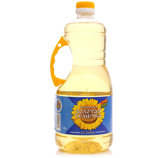 Sunflower Oil, Zolotaya Semechka, 1.8 L