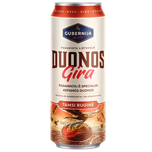 Dark Bread Kvass “Duonos Gira”, Guberniya, 16.91 fl oz / 500ml
