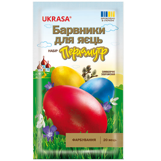 Easter Egg Pearl Dye Set “Perlamutr”, Krashanka – Colors up to 20 Eggs