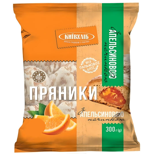 Gingerbread with Orange Filling, Kievhleb, 300g/ 10.58 oz