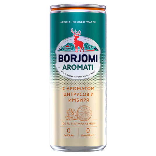 Borjomi Aromati Citrus & Ginger Sparkling Mineral Water, 330ml / 11.16 fl oz