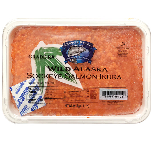 Wild Alaska Sockeye Salmon Caviar Ikura RA, 500g