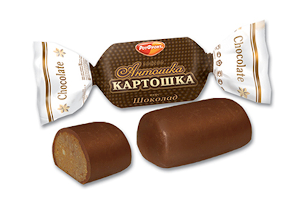 Candy &quot;Antoshka-kartoshka&quot; taste chocolate