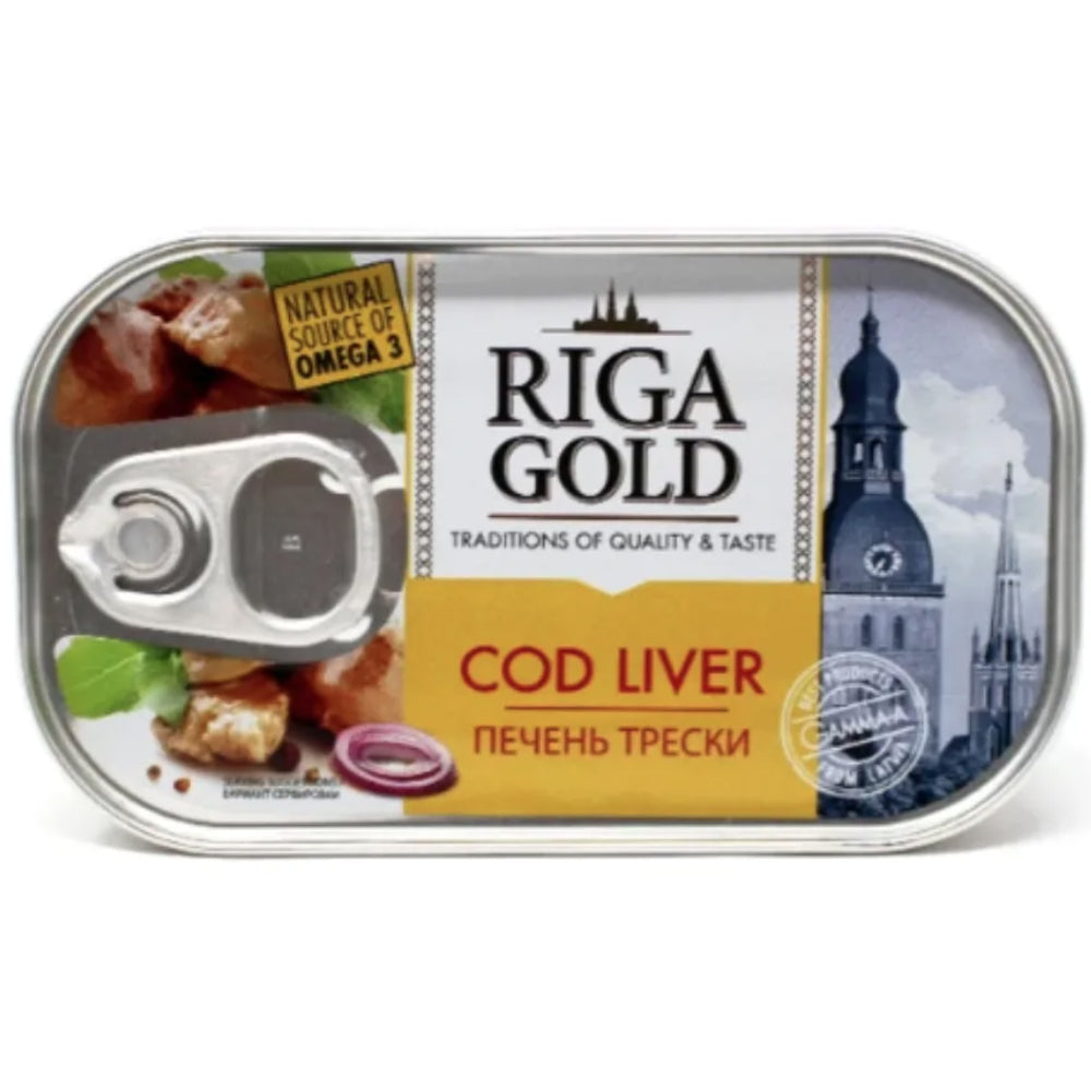Cod Riga Menu Icelandic Natural Cod Liver in Own Oil, 6.7oz
