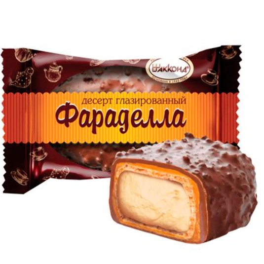 Chocolate Glazed Waffle Candies Dark Faradella, Akkond, 226g/ 0.5lb