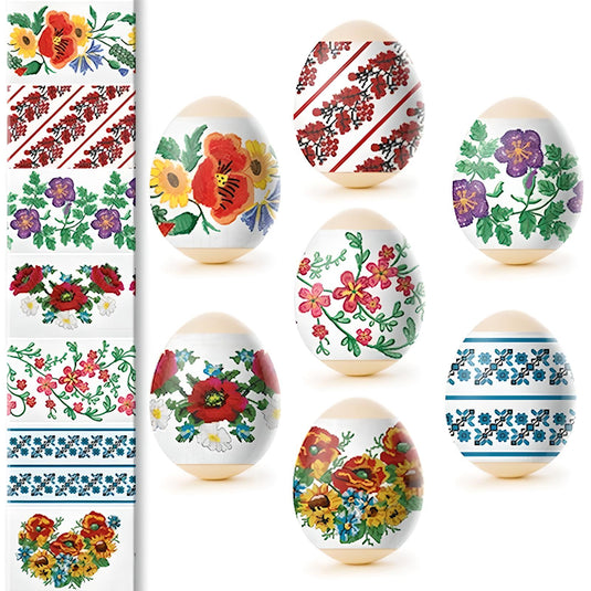 Easter Shrink-Wrapped Egg Sticker Vishivanka Pattern 1 sheet/ 7 pcs