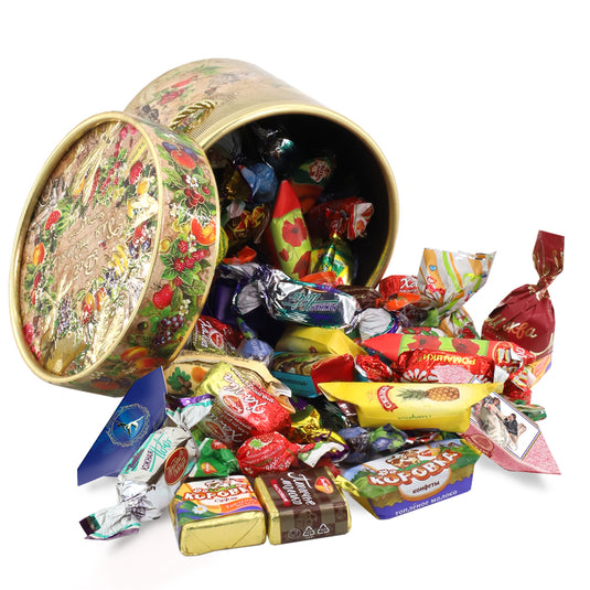 Exclusive Sweet Gift Russian PREMIUM Chocolate Candy Mix Tuba "Everything for You!", 900g/ 2 lbs