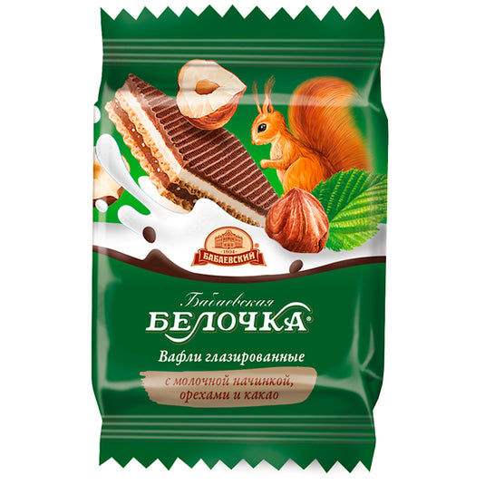 Glazed Walnut Waffle Candies Belochka, 226g