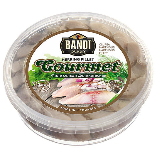 Gourmet Herring Fillet in Oil, BANDI FOODS, 17.64 oz