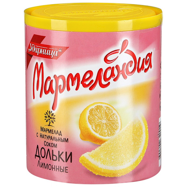 Marmalade Slices &quot;UDARNITSA&quot; Lemon (with Natural Juice) 250g