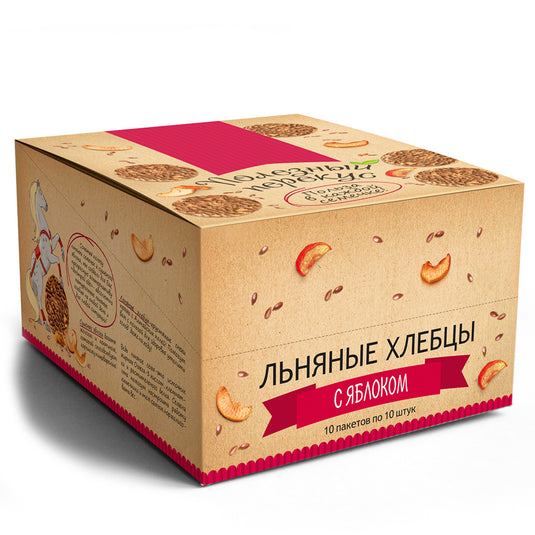 Sweet Flaxseed Crispbread with Apple "Pohrusti", 290g / 10.23oz