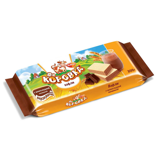 Wafers with Chocolate Filling "Korovka", 300g