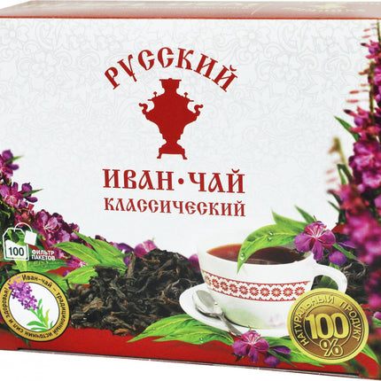 Russian Fireweed Ivan-tea Classic, 100 tea bags with a label, 150 g/ 0.33 lb