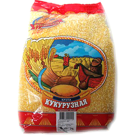 Russkoye Pole Corn Groats, 26.45 oz/ 750 g