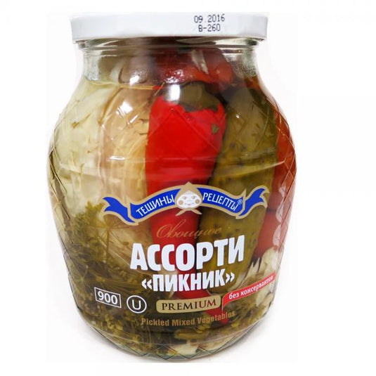 Pickled Mixed Vegetables "Picnic", 900 g